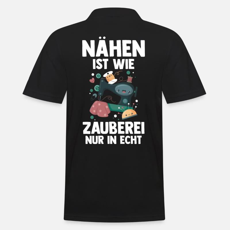 Näher Schneiderin - Männer Poloshirt - Schwarz