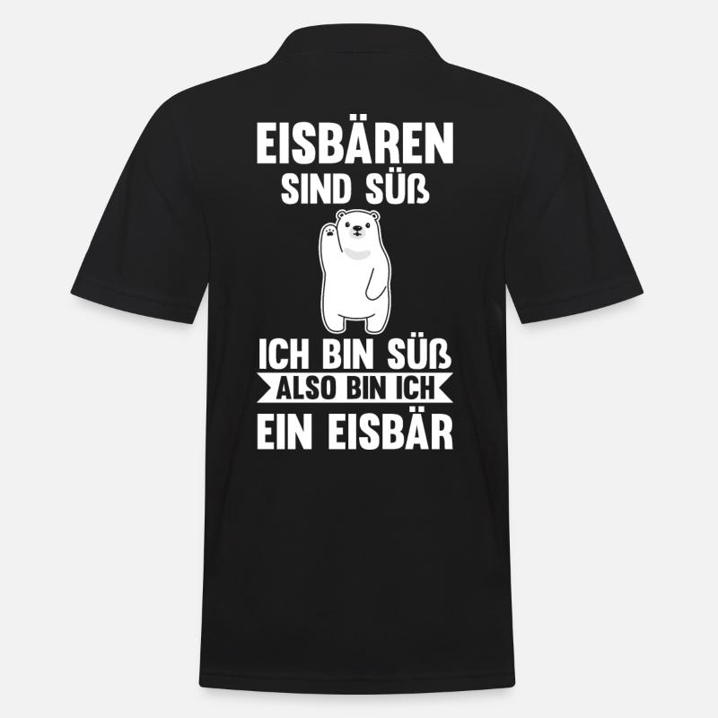 Eisbär Eisbären - Männer Poloshirt - Schwarz