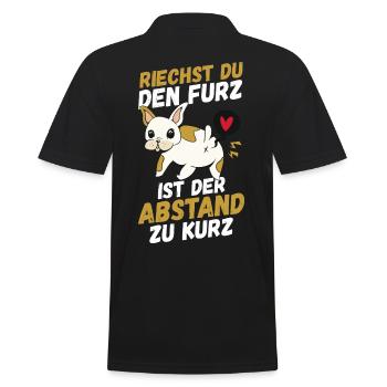 Riechst Du Den Furz Ist Der Abstand Zu Kurz - Männer Poloshirt - Schwarz - Hinten - Kai (181cm)