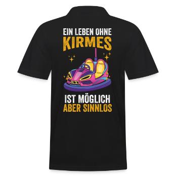 Schausteller Jarmarkt Kirmes Riesenrad - Männer Poloshirt - Schwarz - Hinten - Kai (181cm)