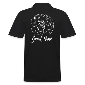 GREAT DANE - Men's Polo Shirt - black - Back - Kai (181cm)
