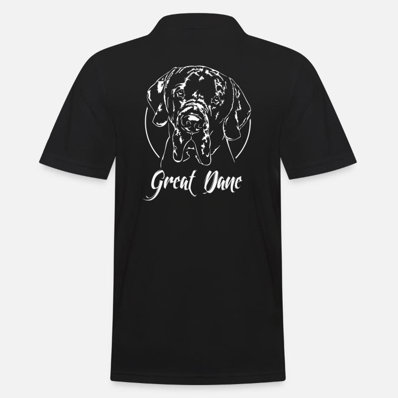 GREAT DANE - Männer Poloshirt - Schwarz