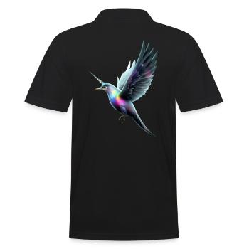 Unicorn Bird - Men's Polo Shirt - black - Back - Kai (181cm)