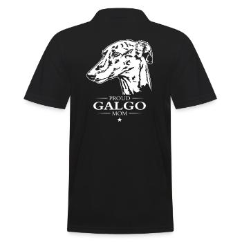 Galgo Mom Dog Dog Greyhound Wilsigns - Men's Polo Shirt - black - Back - Kai (181cm)