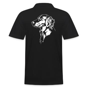 Retriever à poil plat Portrait chien Chien Wilsigns - Polo Homme - noir - Dos - Kai (181cm)