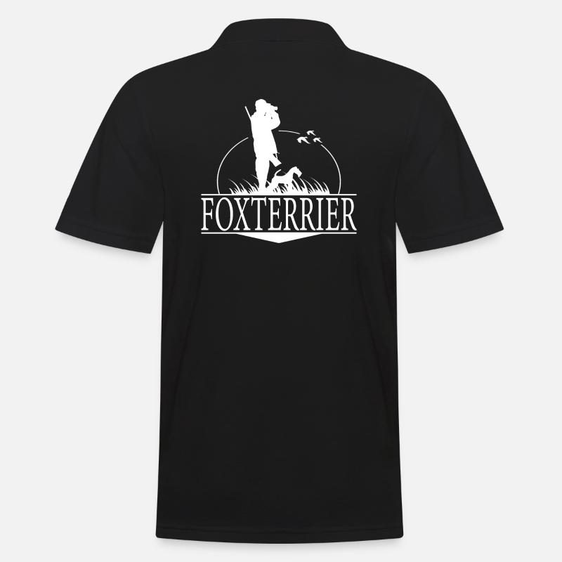 FOXTERRIER rauhaar Jagdhunderasse Wilsigns - Männer Poloshirt - Schwarz