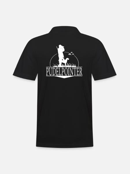 PUDELPOINTER Jagdhunde Jagd Jäger Wilsigns - Männer Poloshirt - Schwarz