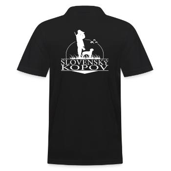SLOVENSKY KOPOV Jagdhunde Jäger Jagd Wilsigns - Männer Poloshirt - Schwarz - Hinten - Kai (181cm)