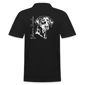 Doberman Pinscher Chien Portrait Chiens Wilsigns - Polo Homme - noir - Dos - Kai (181cm)