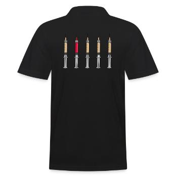 Nurse Intensive Care Medicine Nurse - Men's Polo Shirt - black - Back - Kai (181cm)