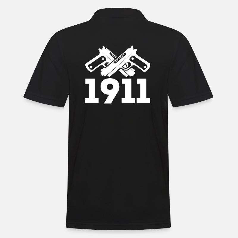 Waffe 1911 - Männer Poloshirt - Schwarz
