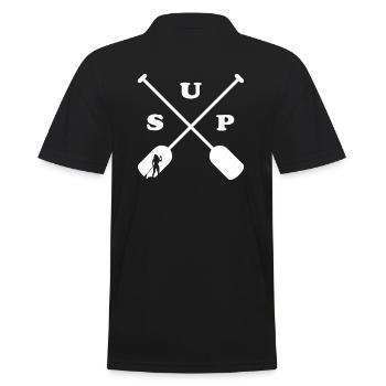stand up paddle SUP Paddel-Girl - Männer Poloshirt - Schwarz - Hinten - Kai (181cm)