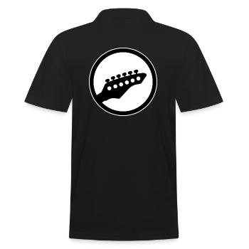 Guitarist Music Guitar Rocks - Men's Polo Shirt - black - Back - Kai (181cm)