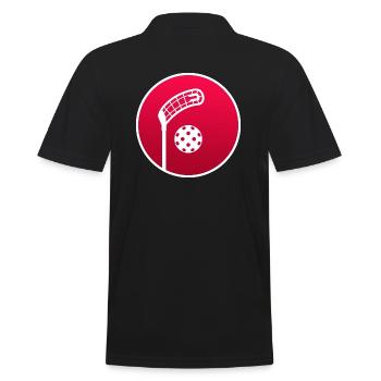 Floorball Unihockey FLOORBALL Floorball-champ - Männer Poloshirt - Schwarz - Hinten - Kai (181cm)