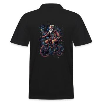 Bonne journée à vélo - Old Man Trippy Motiv - Polo Homme - noir - Dos - Kai (181cm)