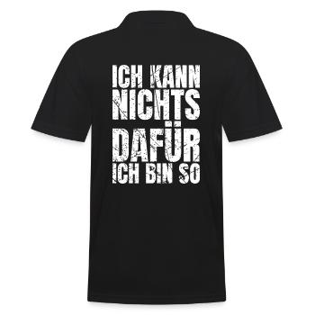 Ich Kann Nichts Dafür Ich Bin So Lustige Sprüche - Männer Poloshirt - Schwarz - Hinten - Kai (181cm)