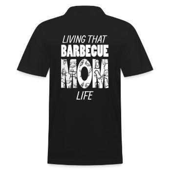 Vivre ce barbecue Mom Life Griller BBQ Fan - Polo Homme - noir - Dos - Kai (181cm)