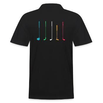 Golf Golfschläger Golfsport Golfspieler - Männer Poloshirt - Schwarz - Hinten - Kai (181cm)