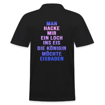 Winterbaderin Eisbaderin Eisbademeisterin - Männer Poloshirt - Schwarz - Hinten - Kai (181cm)