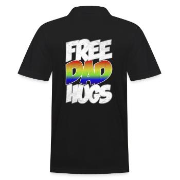 Cadeau gratuit de papa Hugs - Polo Homme - noir - Dos - Kai (181cm)
