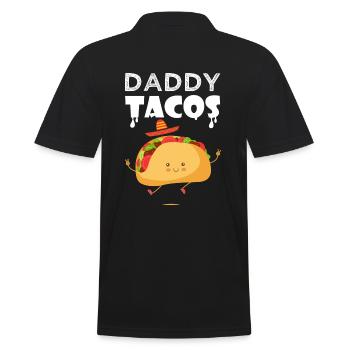 daddy taco tacos Taco Tacos Mexican cuisine - Men's Polo Shirt - black - Back - Kai (181cm)