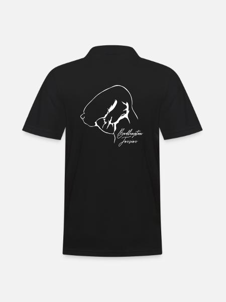 BEDLINGTON TERRIER Profil Chiens Wilsigns - Polo Homme - noir