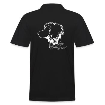 IRISH WATER SPANIEL Profile Dogs Dog Wilsigns - Men's Polo Shirt - black - Back - Kai (181cm)