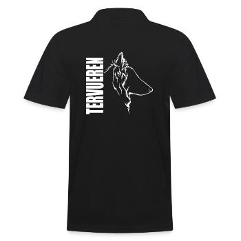 TERVUEREN Profil Hunde Hund Wilsigns - Männer Poloshirt - Schwarz - Hinten - Kai (181cm)