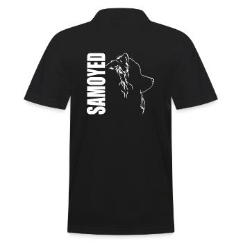 SAMOYED Profil Hunde Hund Wilsigns - Männer Poloshirt - Schwarz - Hinten - Kai (181cm)