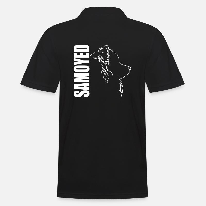 SAMOYED Profil Hunde Hund Wilsigns - Männer Poloshirt - Schwarz