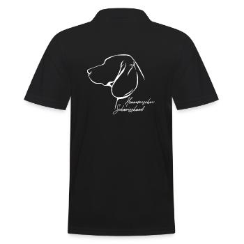 HANNOVERSCHER SCHWEISSHUND Profil Hunde Wilsigns - Männer Poloshirt - Schwarz - Hinten - Kai (181cm)