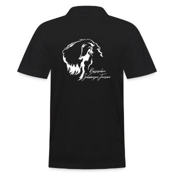 RUSSISCHER SCHWARZER TERRIER Profil Hunde Wilsigns - Männer Poloshirt - Schwarz - Hinten - Kai (181cm)