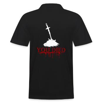 You Died Souls - Men's Polo Shirt - black - Back - Kai (181cm)