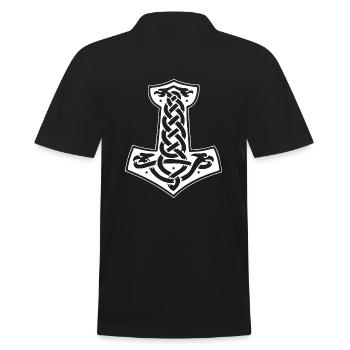 Viking Thor Hammer Mjolnir - Polo Homme - noir - Dos - Kai (181cm)
