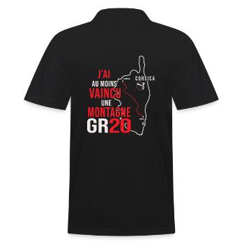 GR 20 vaincu une montagne corse randonnee gr 20 - Polo Homme - noir - Dos - Kai (181cm)