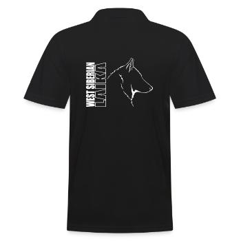 WEST SIBERIAN LAIKA Profil Hunde Hund Wilsigns - Männer Poloshirt - Schwarz - Hinten - Kai (181cm)