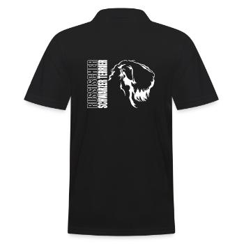 RUSSISCHER SCHWARZER TERRIER Profil Hunde Wilsigns - Männer Poloshirt - Schwarz - Hinten - Kai (181cm)