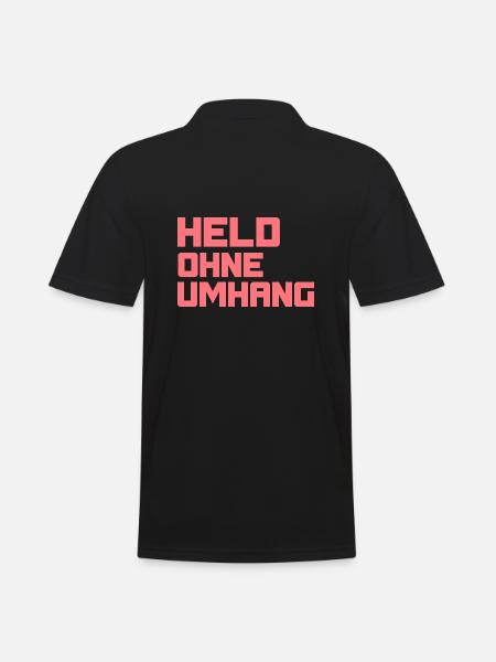Held ohne Umhang - Männer Poloshirt - Schwarz