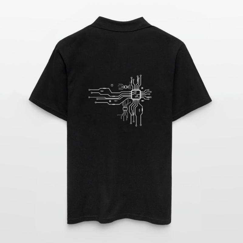 Computer CPU Heart - Funny Gift Computer Science Men's Polo Shirt