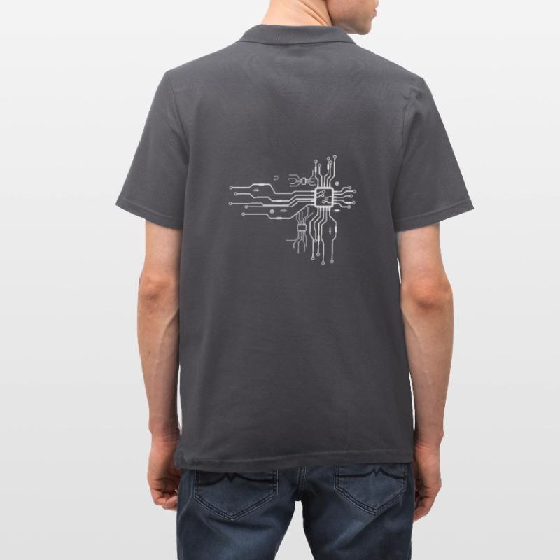 Computer CPU Heart - Funny Gift Computer Science Men's Polo Shirt