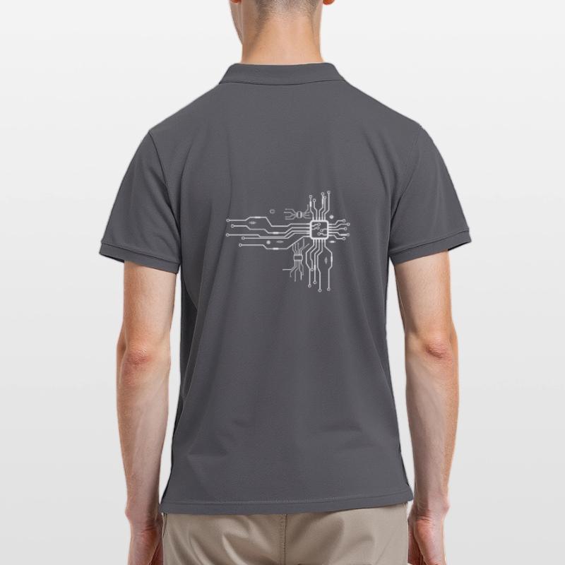 Computer CPU Heart - Funny Gift Computer Science Men's Polo Shirt