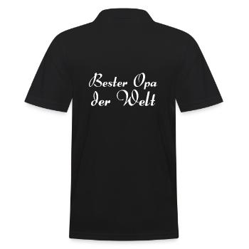 Bester Opa der Welt - Männer Poloshirt - Schwarz - Hinten - Kai (181cm)
