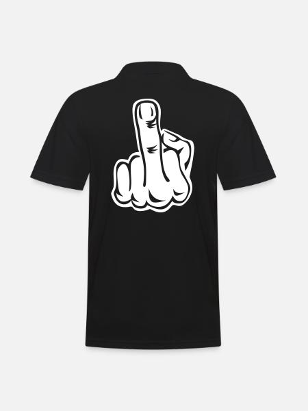 Middle finger Middle finger 1c - Men's Polo Shirt - black
