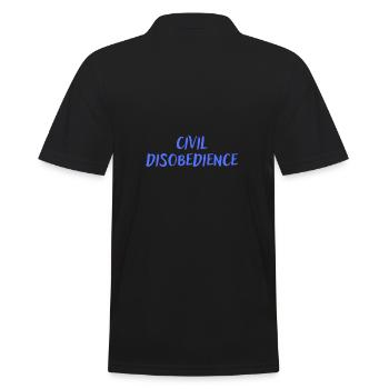 Civil disobedience - Men's Polo Shirt - black - Back - Kai (181cm)