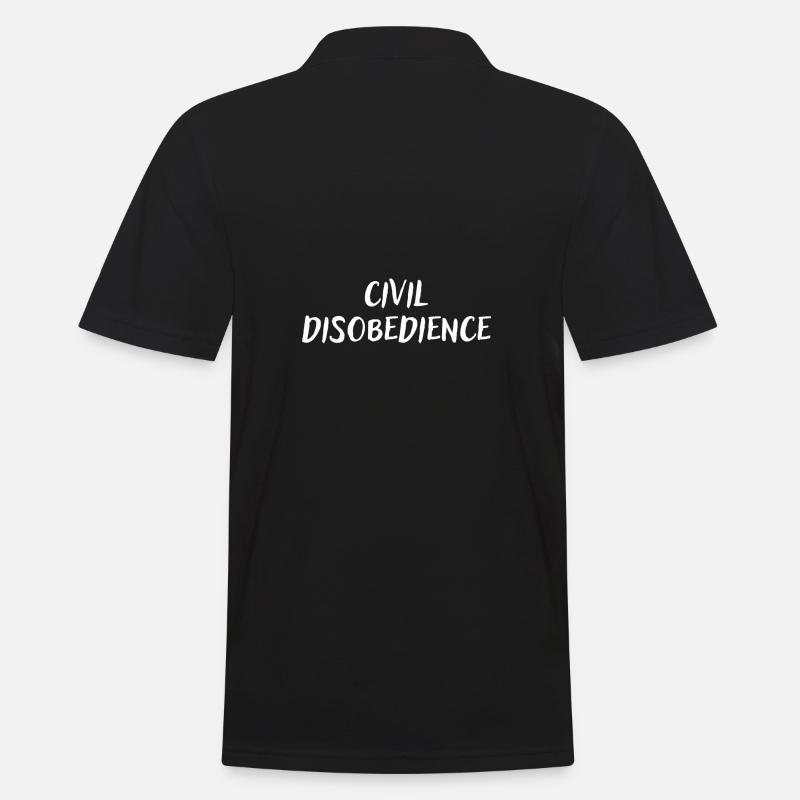 Ziviler Ungehorsam - Männer Poloshirt - Schwarz