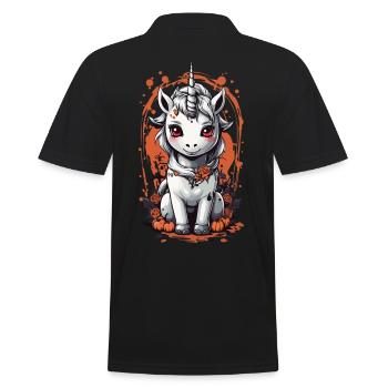 Licorne vampire fantomatique - Halloween Design - Polo Homme - noir - Dos - Kai (181cm)