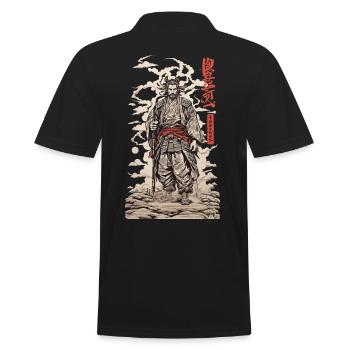 Rétro Samurai Vintage Kanji Movie Poster Art - Polo Homme - noir - Dos - Kai (181cm)