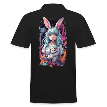 Kemonomimi Bunny Goth Anime Fille Cosplay - Polo Homme - noir - Dos - Kai (181cm)