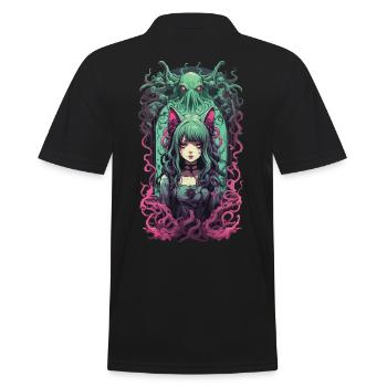 Kemonomimi Goth Cat Girl Occulte Otaku Egirl - Polo Homme - noir - Dos - Kai (181cm)