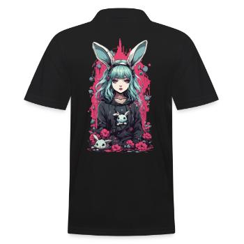 Kawaii Goth Anime lapin Dark Magic esthétique - Polo Homme - noir - Dos - Kai (181cm)